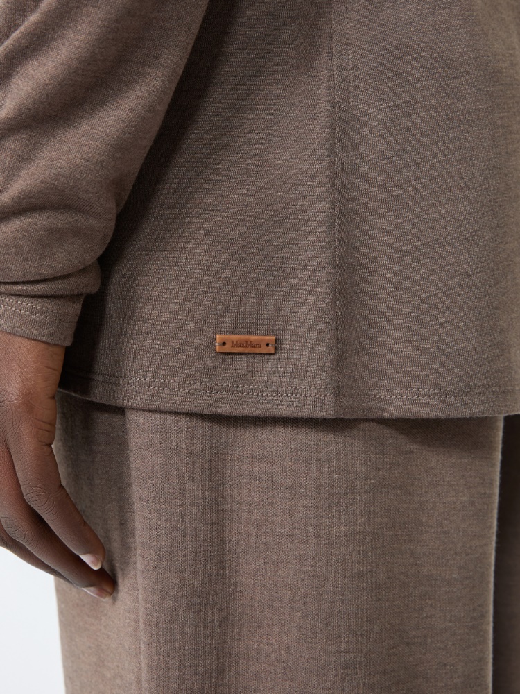[ファルダ] シルク ブレンド ジャージー フーデッド カーディガン - MUD - Max Mara - 5