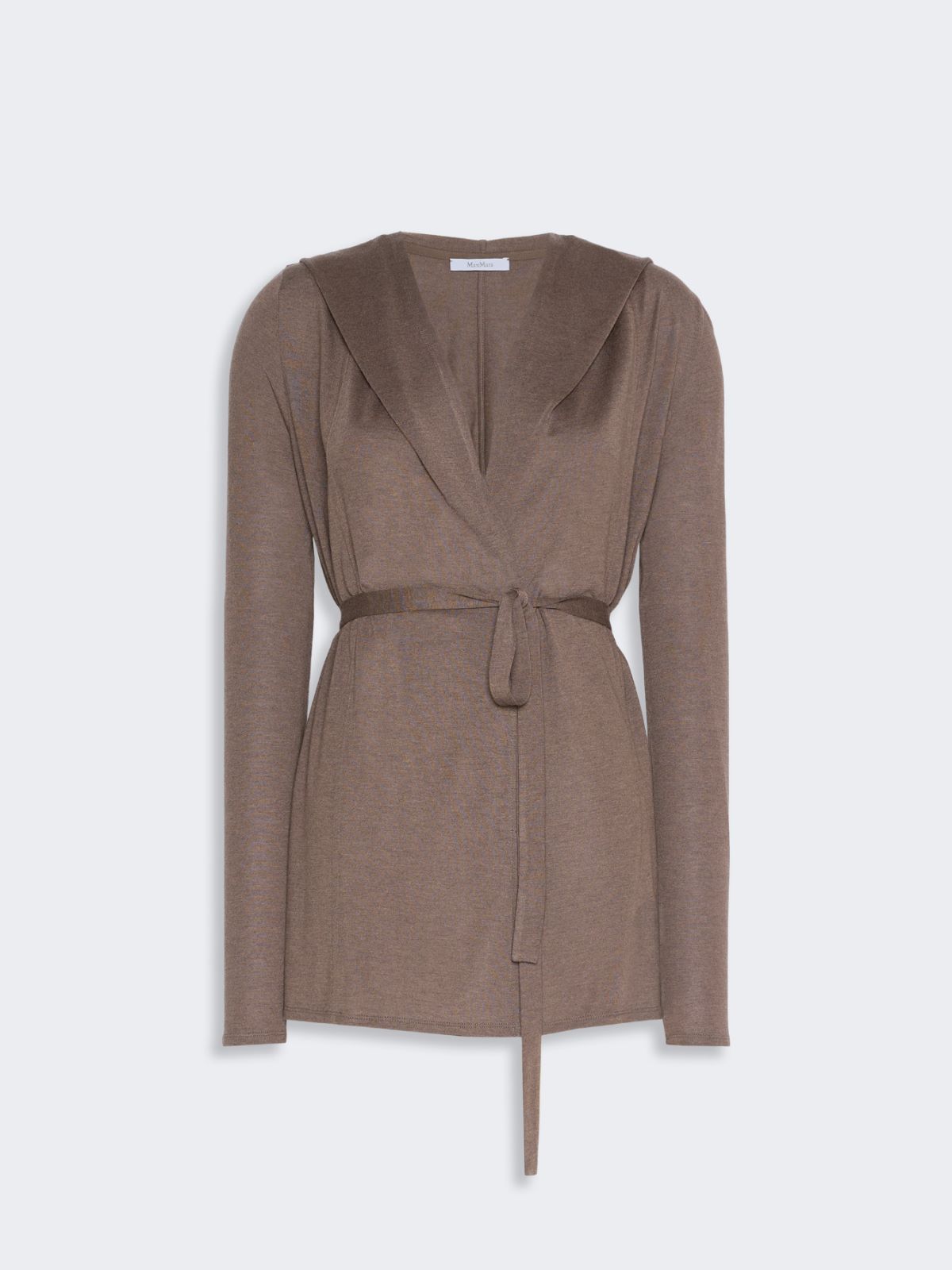 [ファルダ] シルク ブレンド ジャージー フーデッド カーディガン - MUD - Max Mara - 6