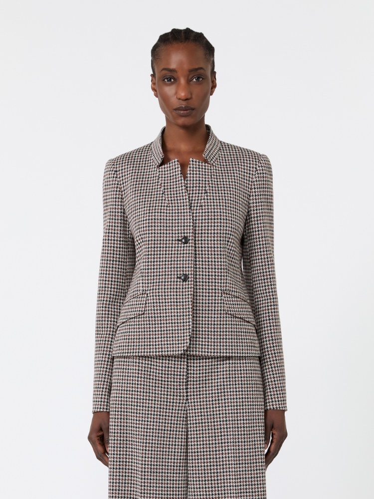 Slim houndstooth jersey jacket - TOBACCO - Max Mara - 2