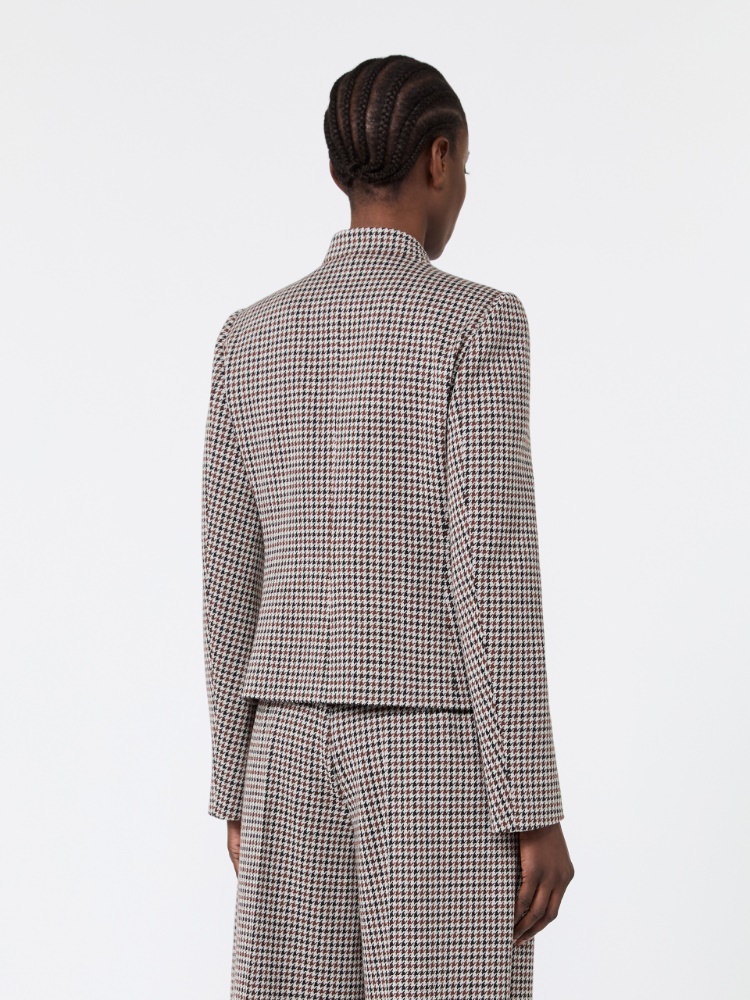 Slim houndstooth jersey jacket - TOBACCO - Max Mara - 3