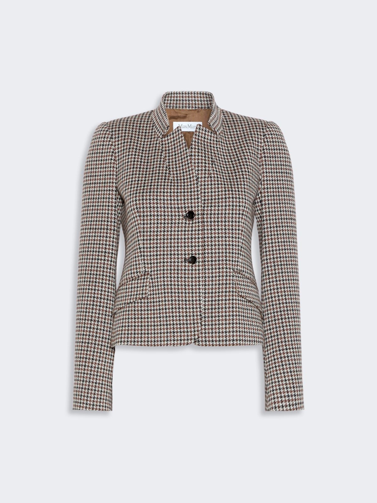 Slim houndstooth jersey jacket - TOBACCO - Max Mara - 5