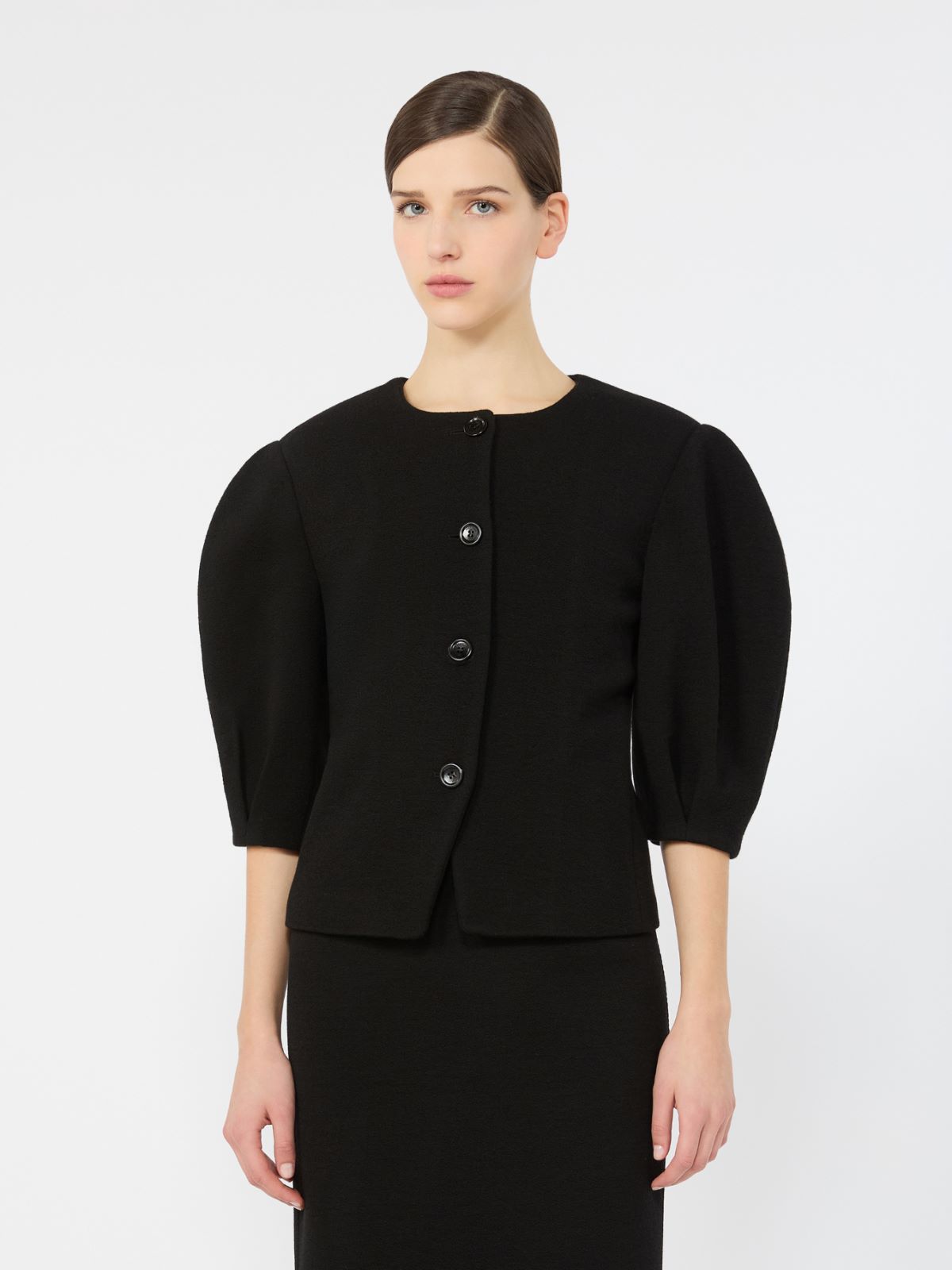 Jacquard jersey jacket - BLACK - Max Mara - 2