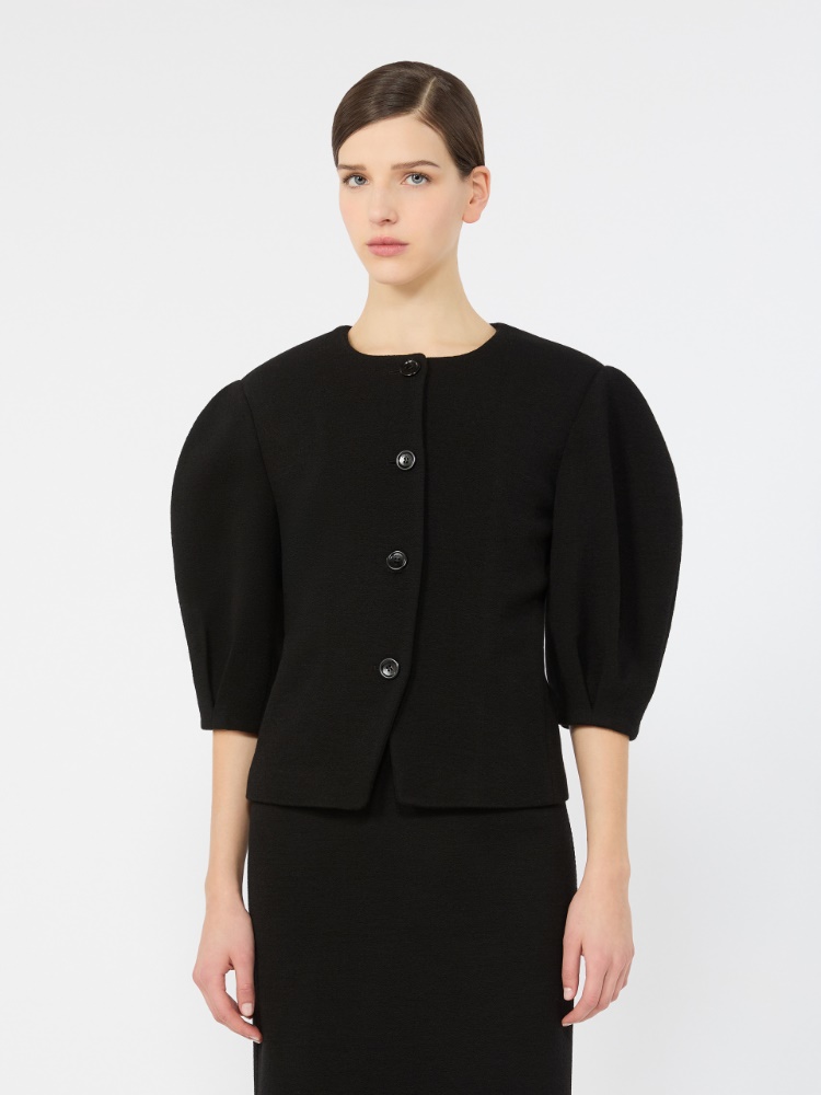 Jacquard jersey jacket - BLACK - Max Mara - 2