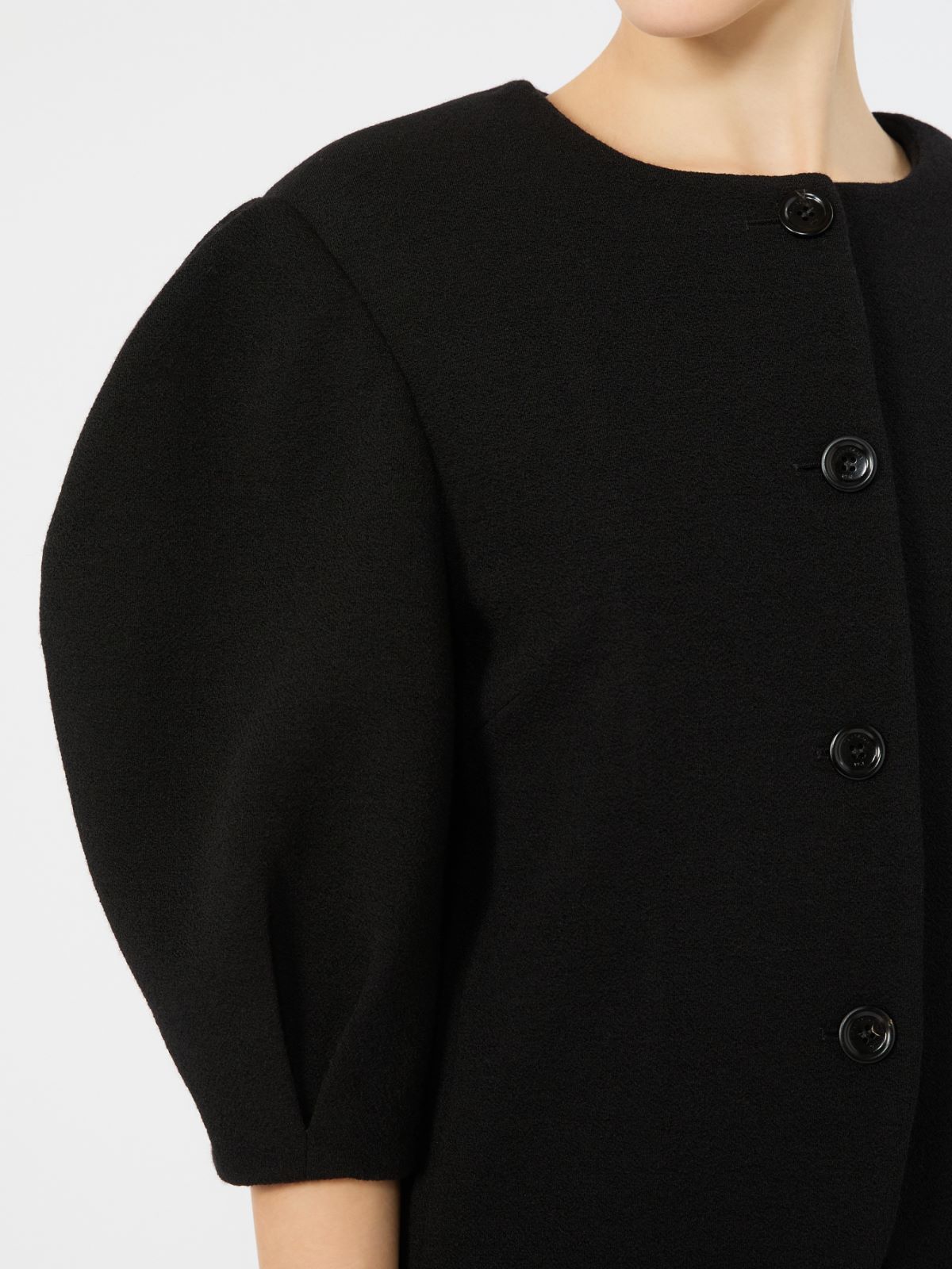Jacquard jersey jacket - BLACK - Max Mara - 4