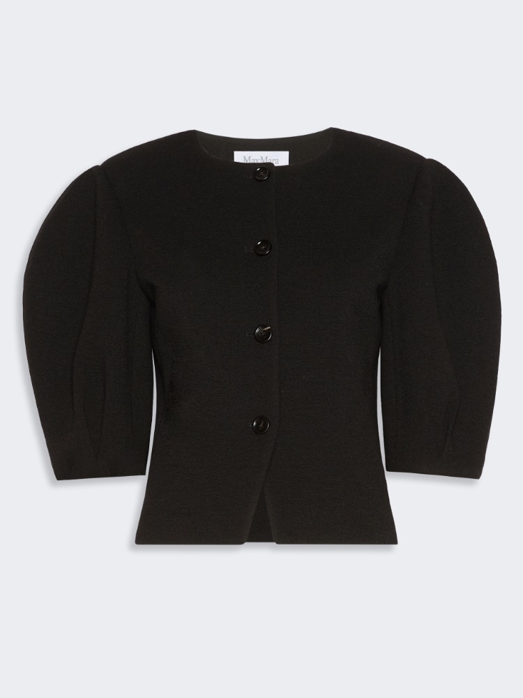 Jacquard jersey jacket - BLACK - Max Mara - 5