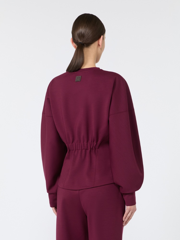 Wool and Lyocell jersey sweater - DE COLOR VINO - Max Mara - 3