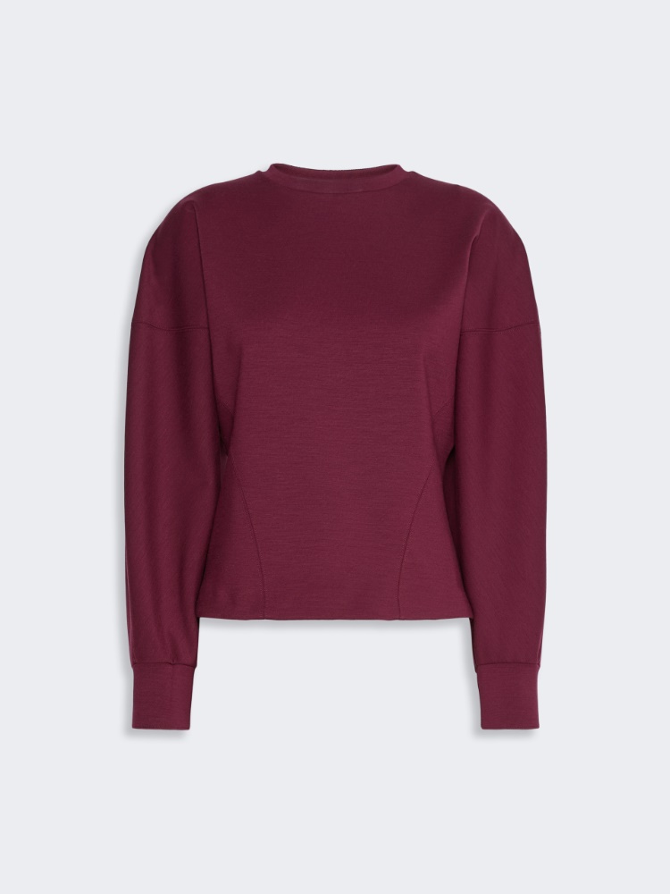 Wool and Lyocell jersey sweater - DE COLOR VINO