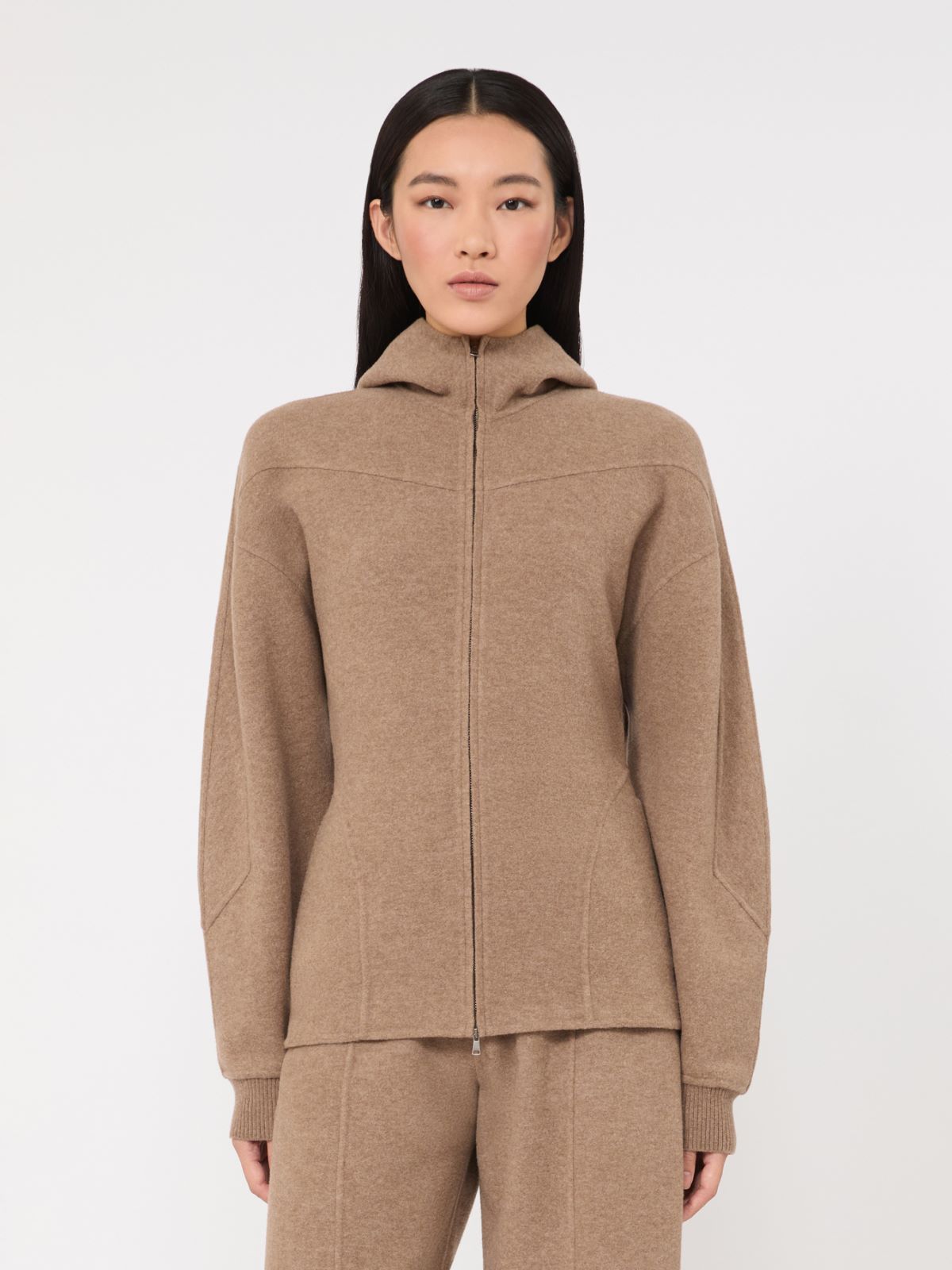 Wool and cashmere jersey sweatshirt - BEIGE - Max Mara - 2