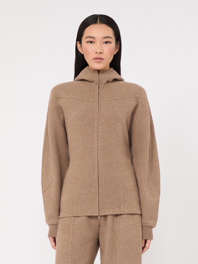 Wool and cashmere jersey sweatshirt - BEIGE - Max Mara - 2