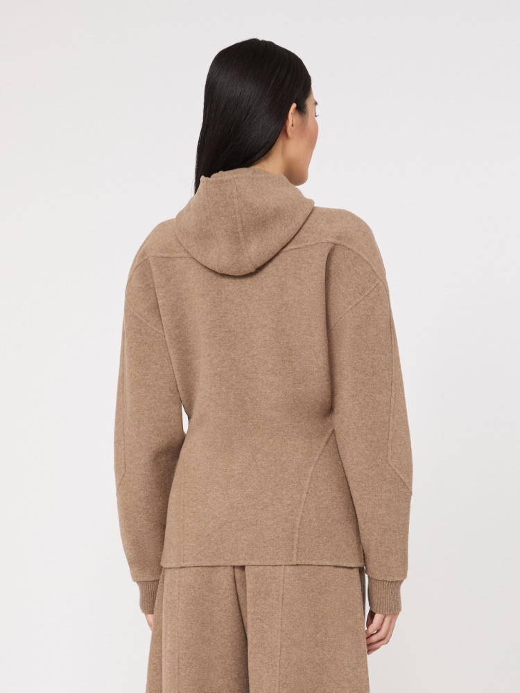 Wool and cashmere jersey sweatshirt - BEIGE - Max Mara - 3