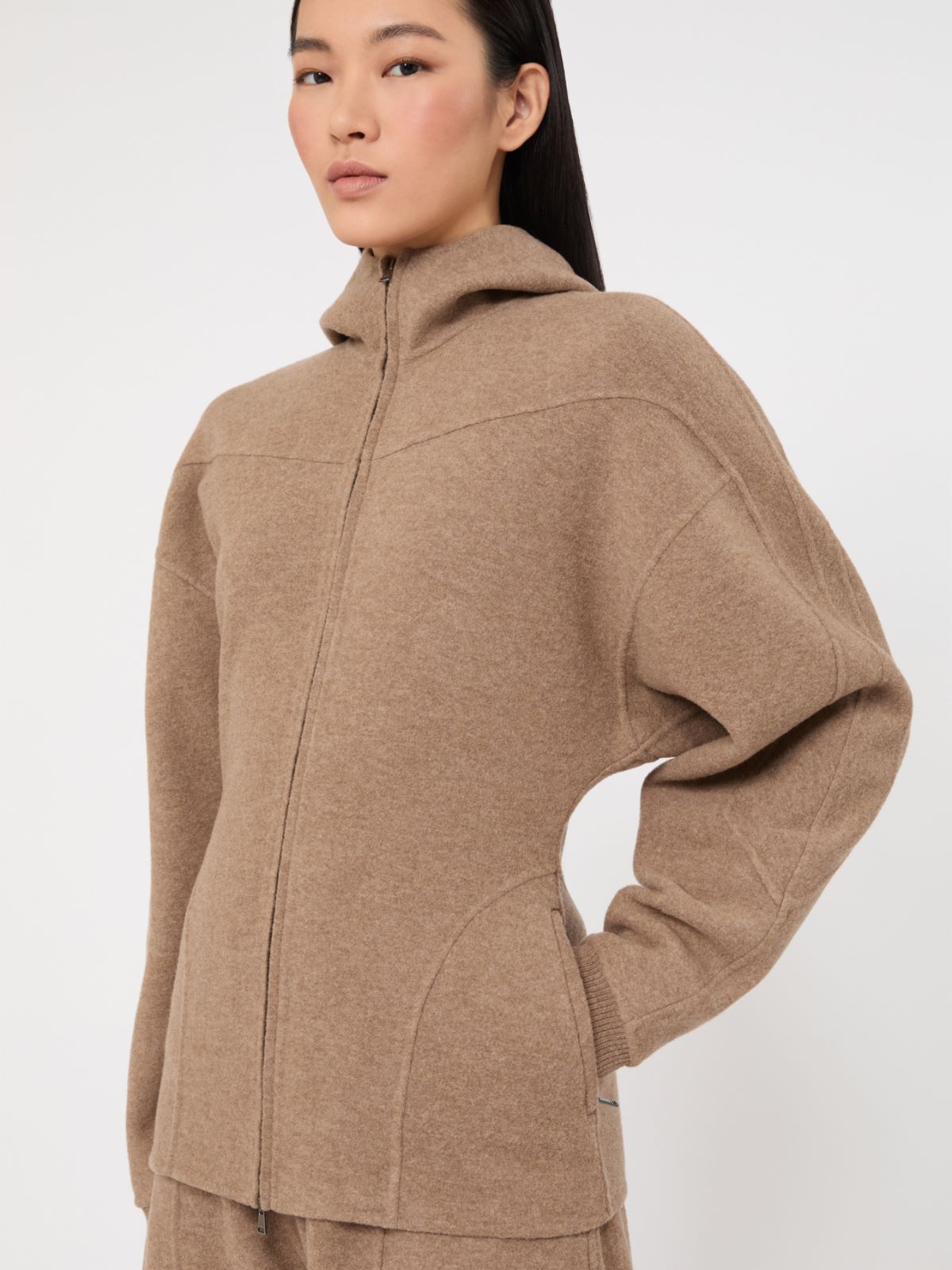 Wool and cashmere jersey sweatshirt - BEIGE - Max Mara - 4