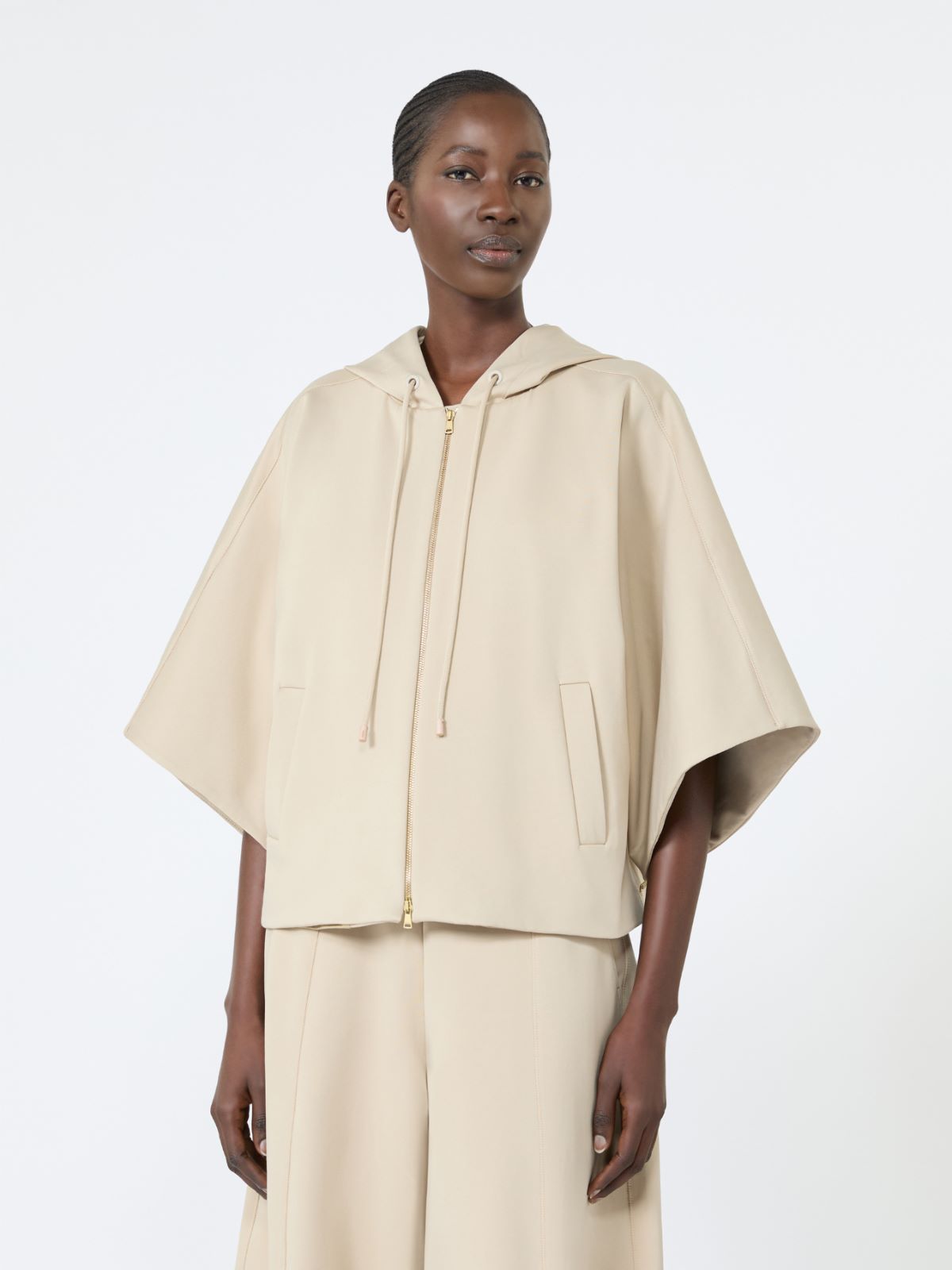 Technical cotton jersey boxy sweater - STONE - Max Mara - 2