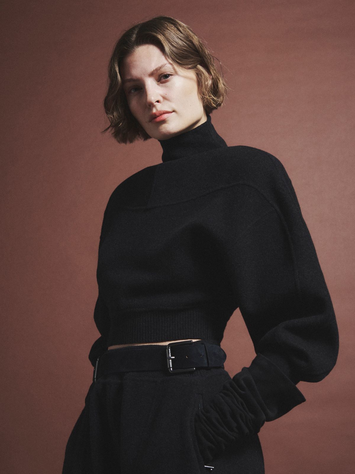 [アルモニー] ウール カシミヤ ジャージー スウェットシャツ + DARK GREY - Max Mara