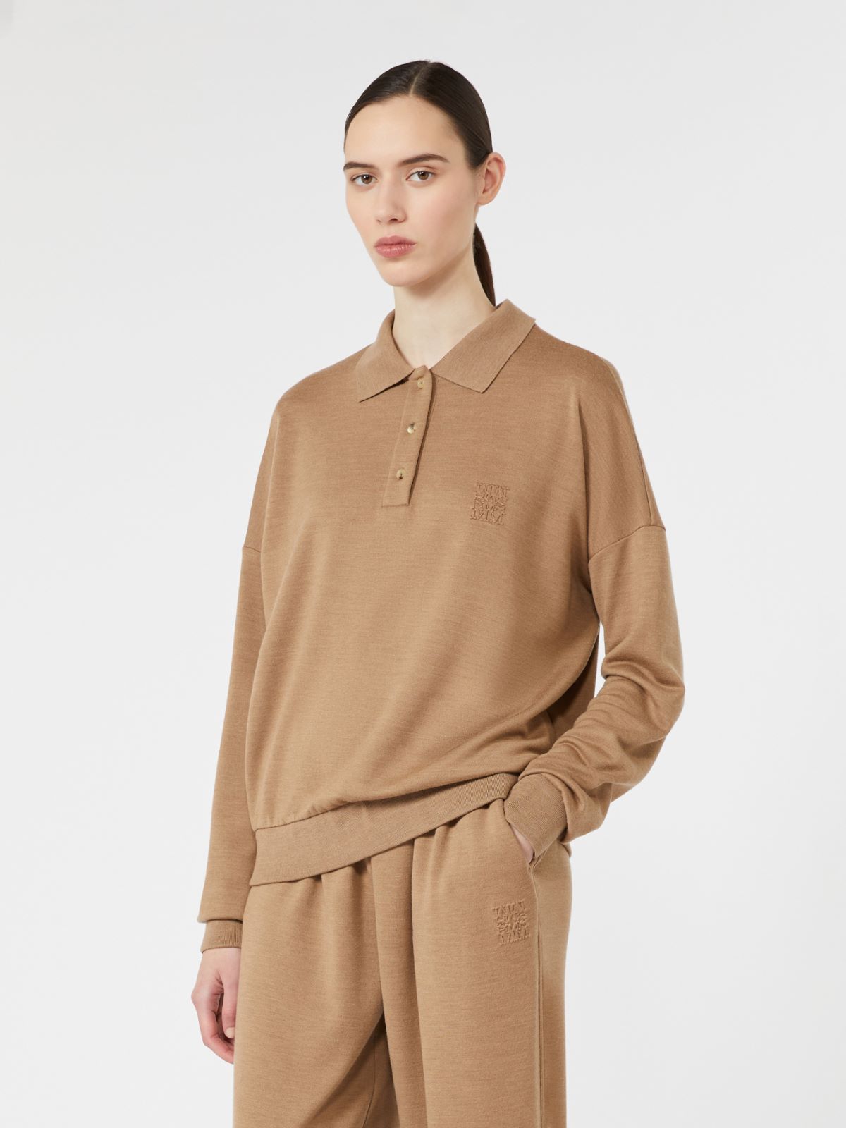Wool fleece jersey sweater - CAMEL - Max Mara - 2
