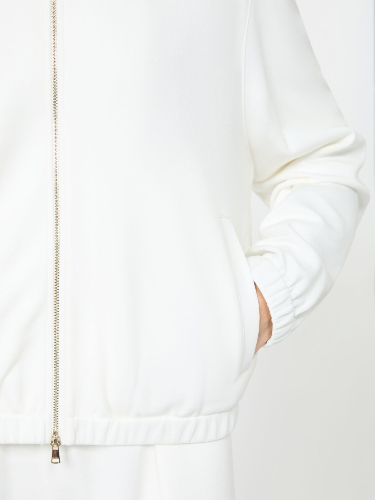 Silk-blend jersey sweatshirt - WHITE - Max Mara - 5