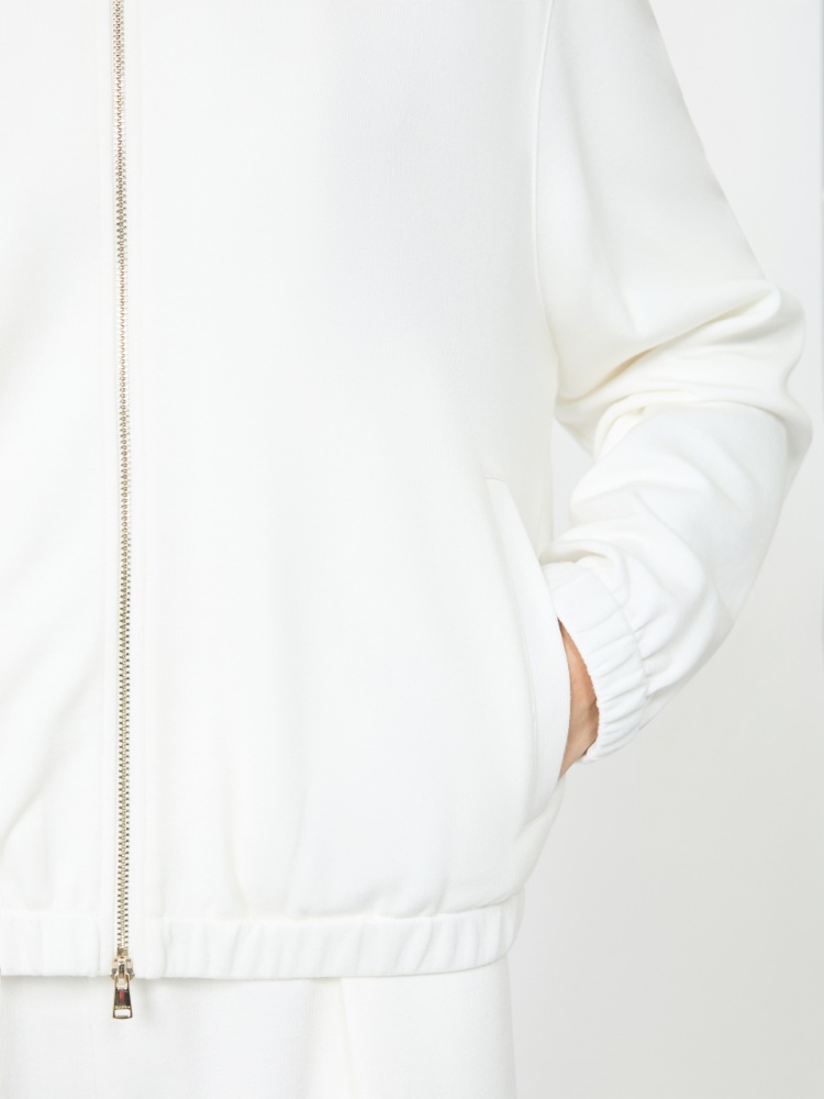 Silk-blend jersey sweatshirt - WHITE - Max Mara - 5