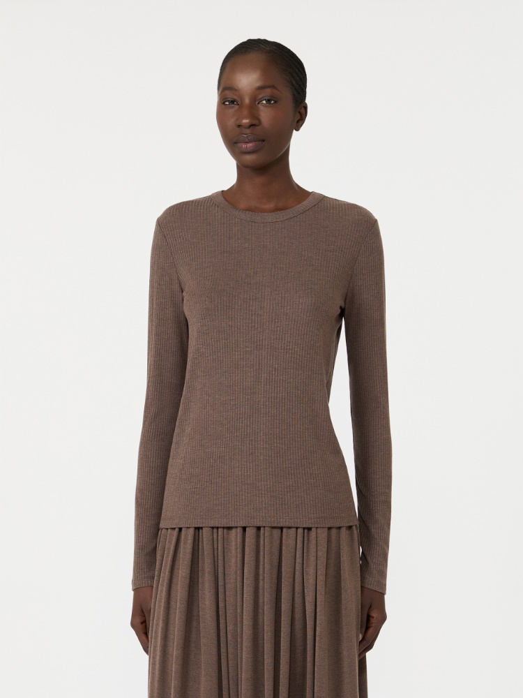 Long-sleeved jersey T-shirt - MUD - 2