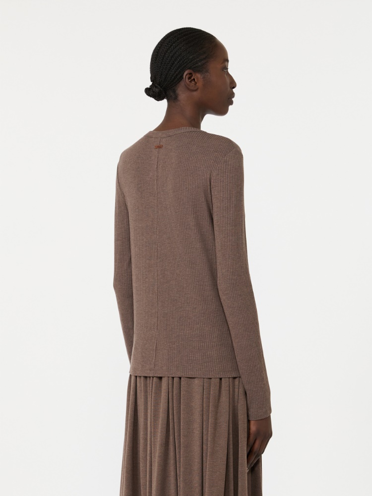 Long-sleeved jersey T-shirt - MUD - 3