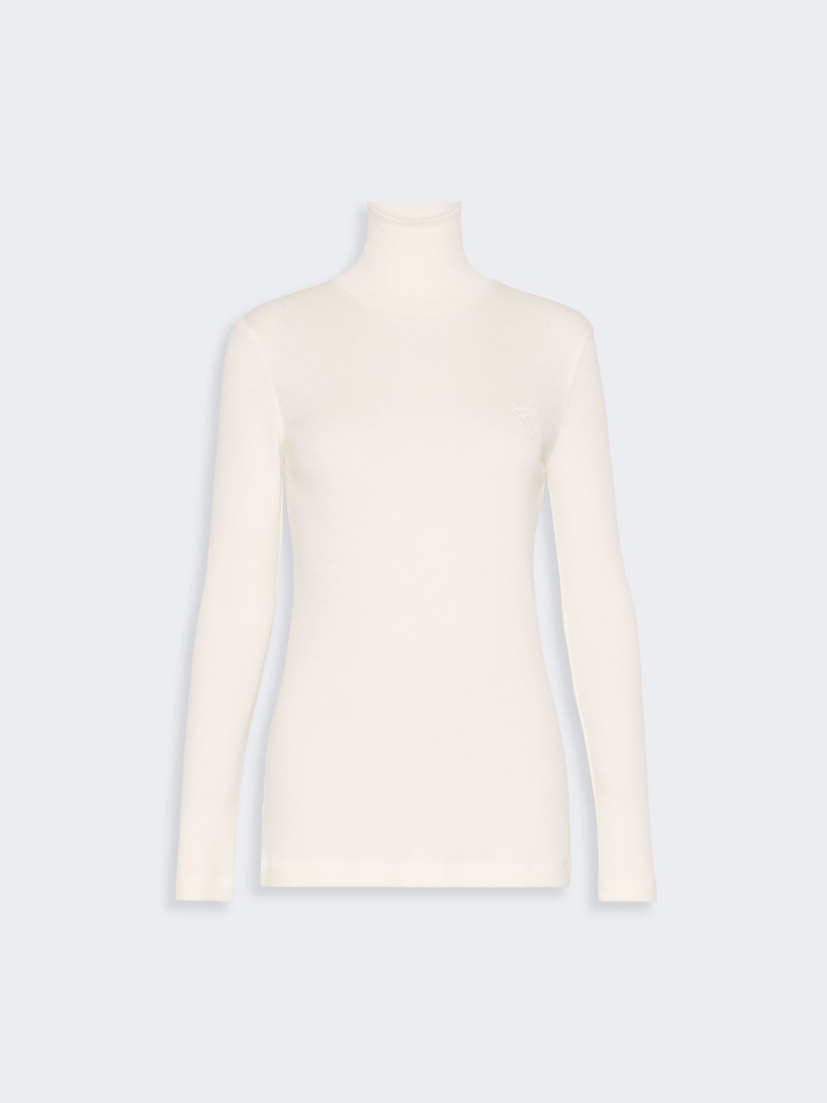 Wool jersey polo-neck sweater - WHITE - Max Mara - 5