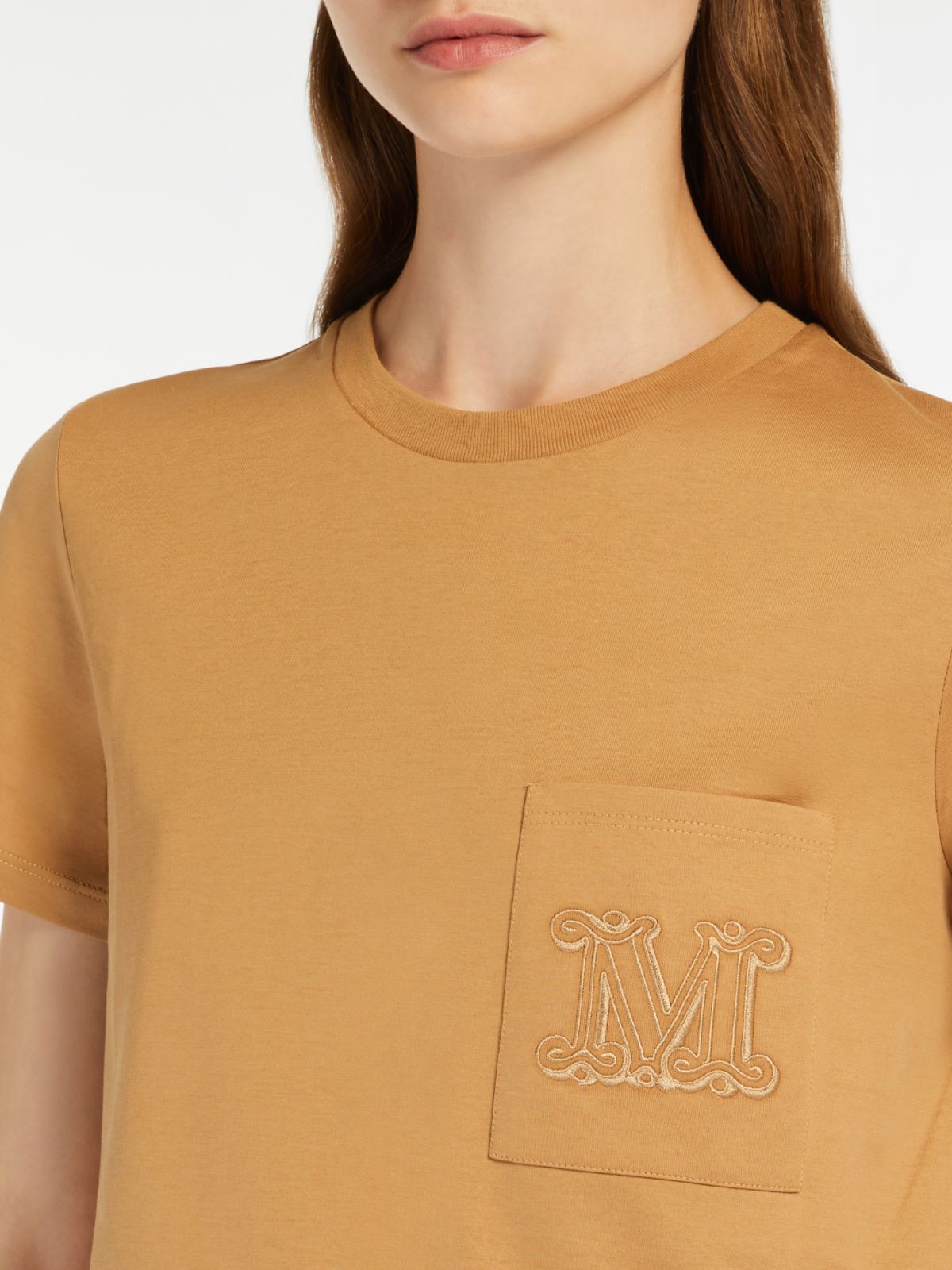Cotton jersey T-shirt - CAMEL - 4