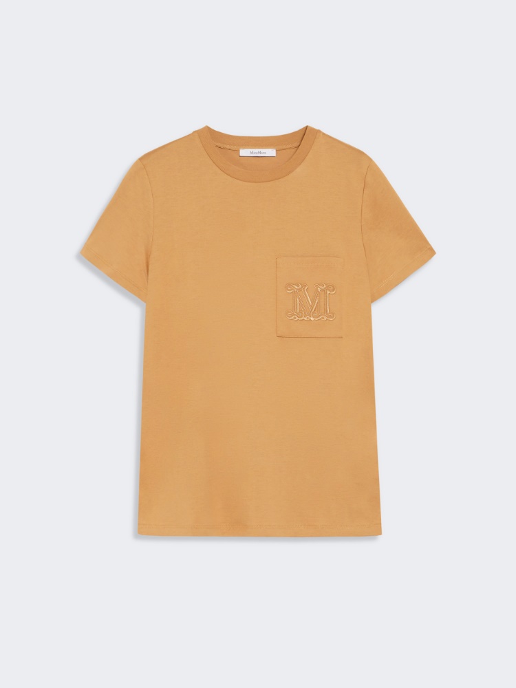 Cotton jersey T-shirt - CAMEL