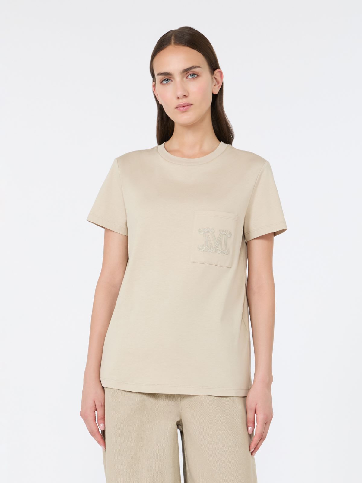파파이아 코튼 티셔츠 - STONE - Max Mara - 2