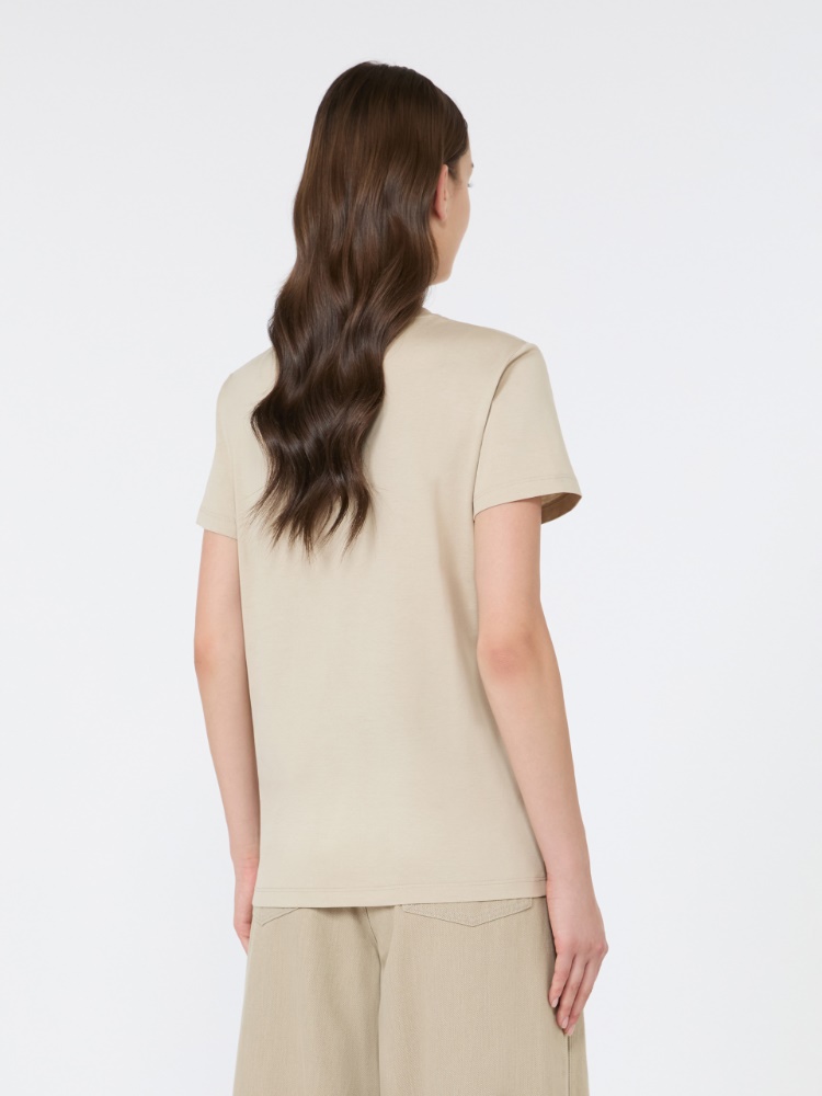 파파이아 코튼 티셔츠 - STONE - Max Mara - 3