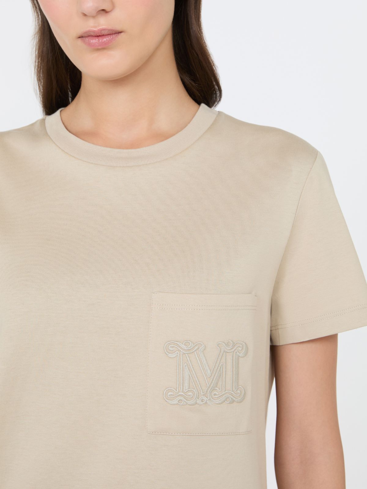 파파이아 코튼 티셔츠 - STONE - Max Mara - 4