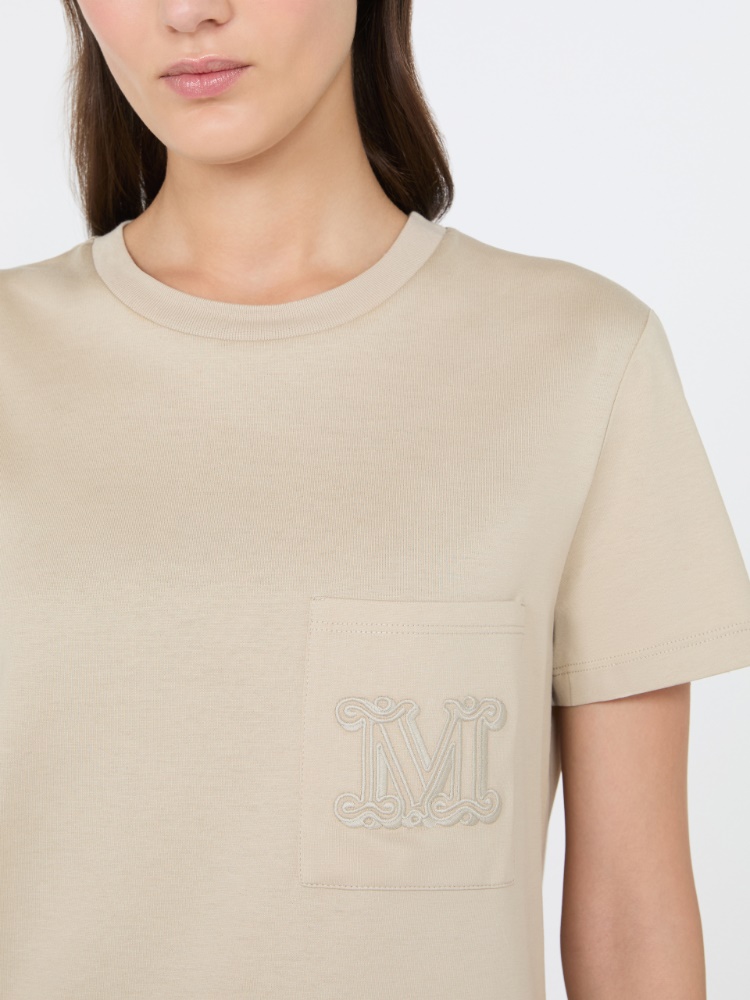 파파이아 코튼 티셔츠 - STONE - Max Mara - 4