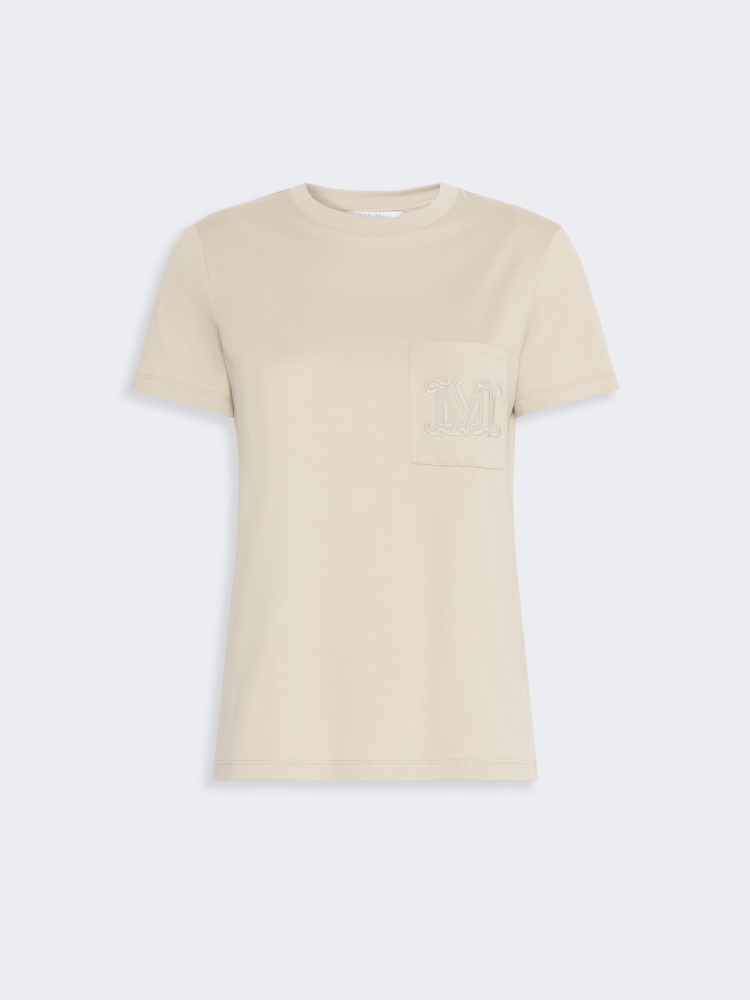 파파이아 코튼 티셔츠 - STONE - Max Mara - 5