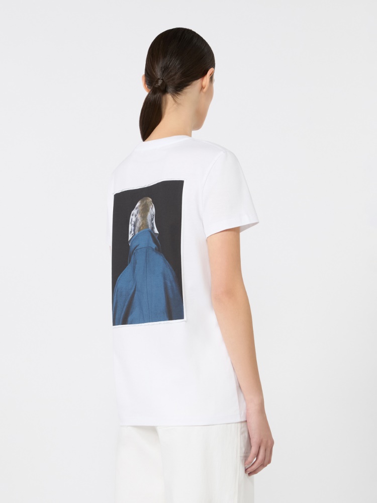 Iconic print-adorned jersey T-shirt - WHITE - 3