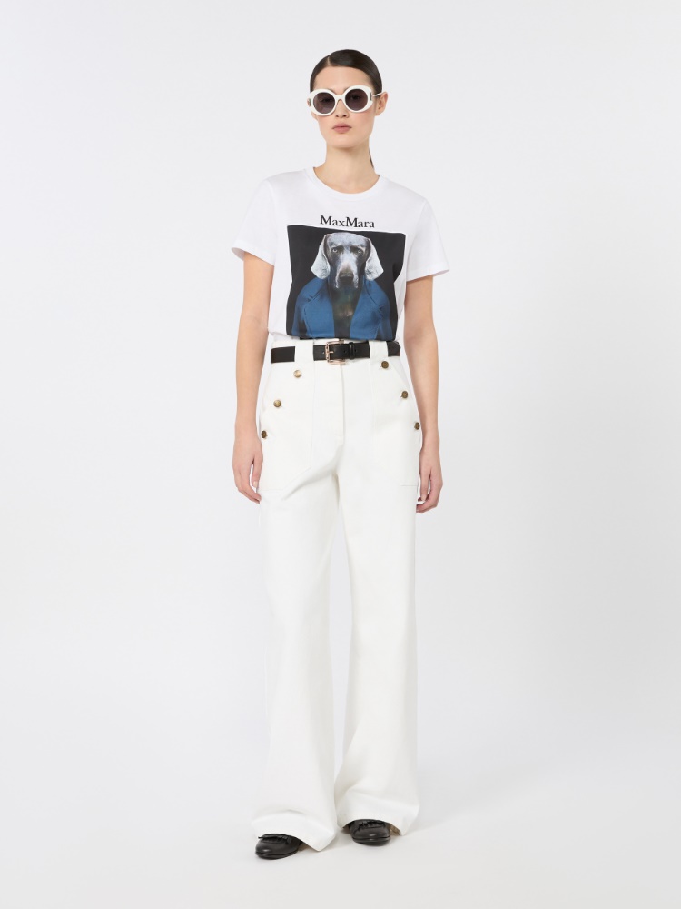 Iconic print-adorned jersey T-shirt - WHITE