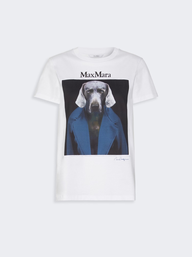 Iconic print-adorned jersey T-shirt - WHITE