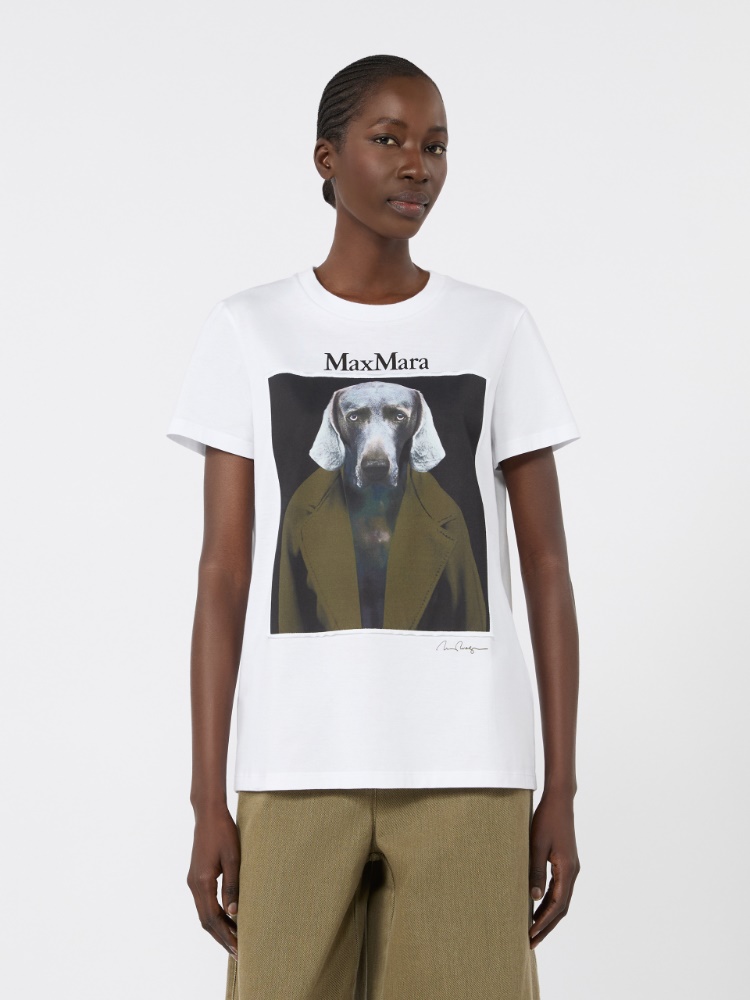 Iconic print-adorned jersey T-shirt - WHITE - 2