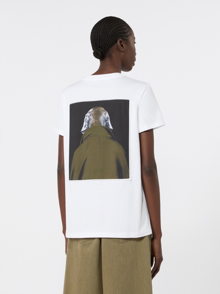 Iconic print-adorned jersey T-shirt - WHITE - 3
