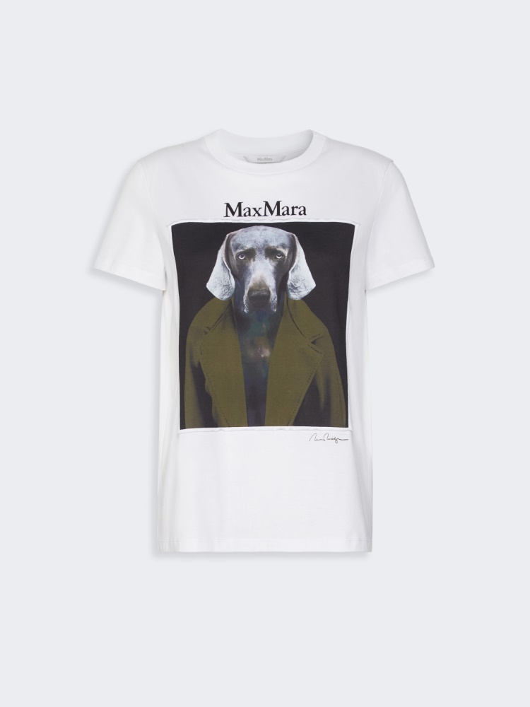 Iconic print-adorned jersey T-shirt - WHITE
