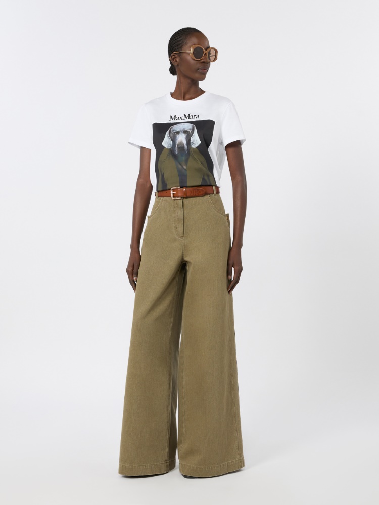 Iconic print-adorned jersey T-shirt - WHITE - 1