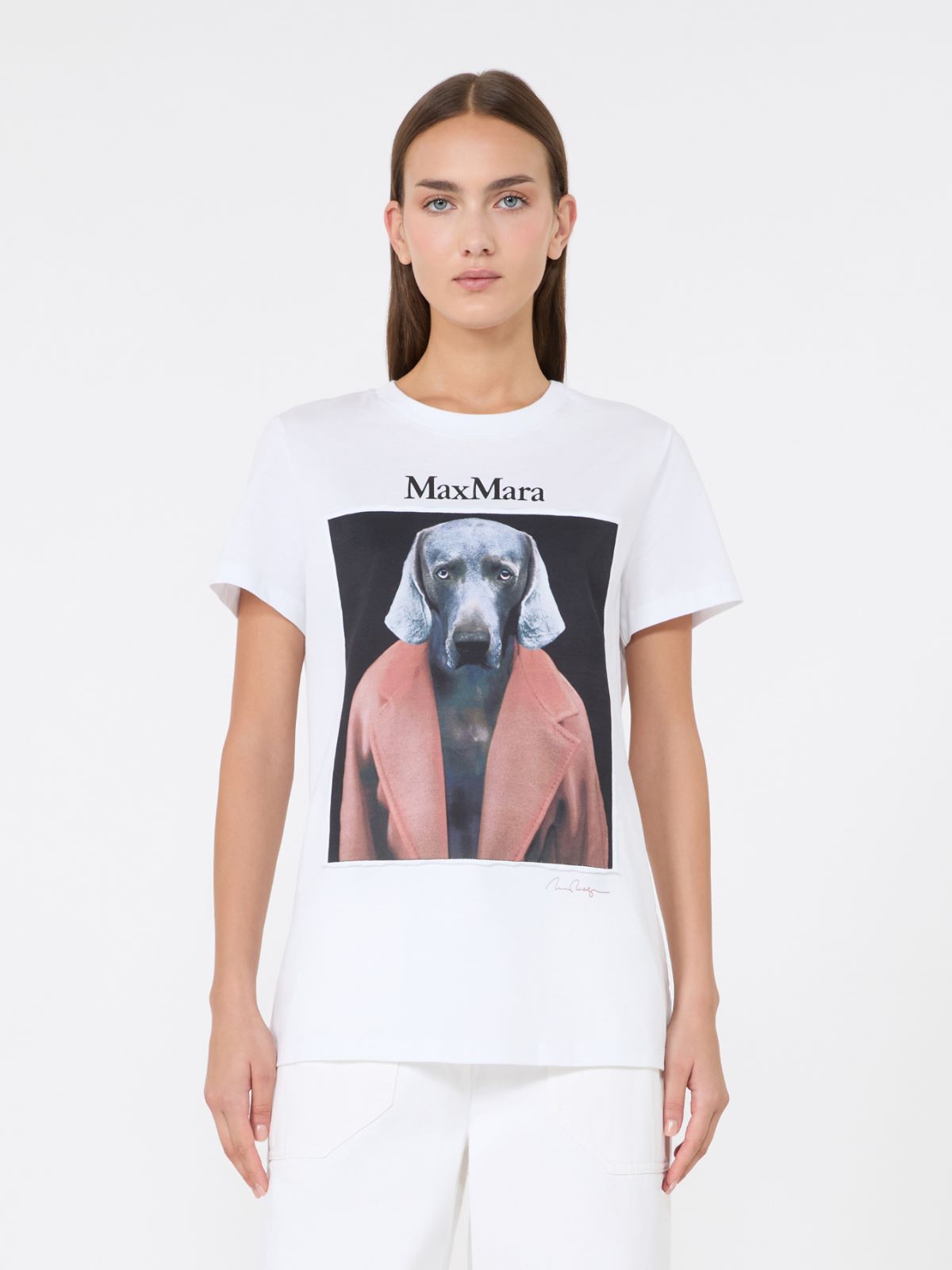 Iconic print-adorned jersey T-shirt - WHITE - Max Mara - 2