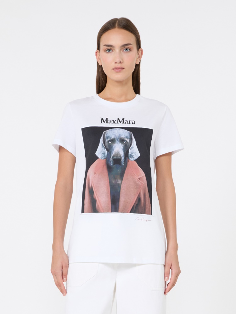 Iconic print-adorned jersey T-shirt - WHITE - Max Mara - 2