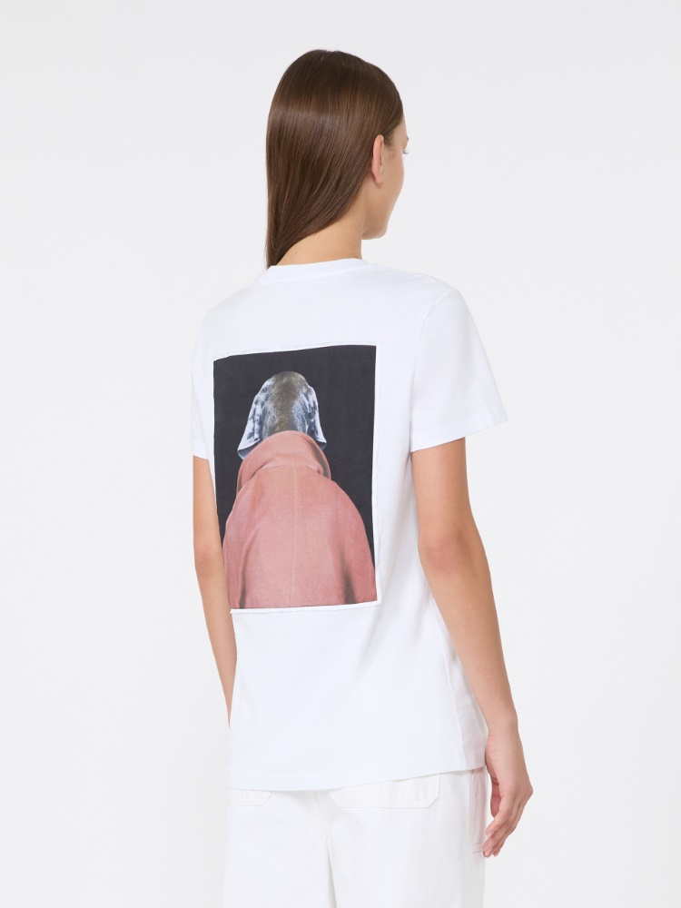 Iconic print-adorned jersey T-shirt - WHITE - Max Mara - 3