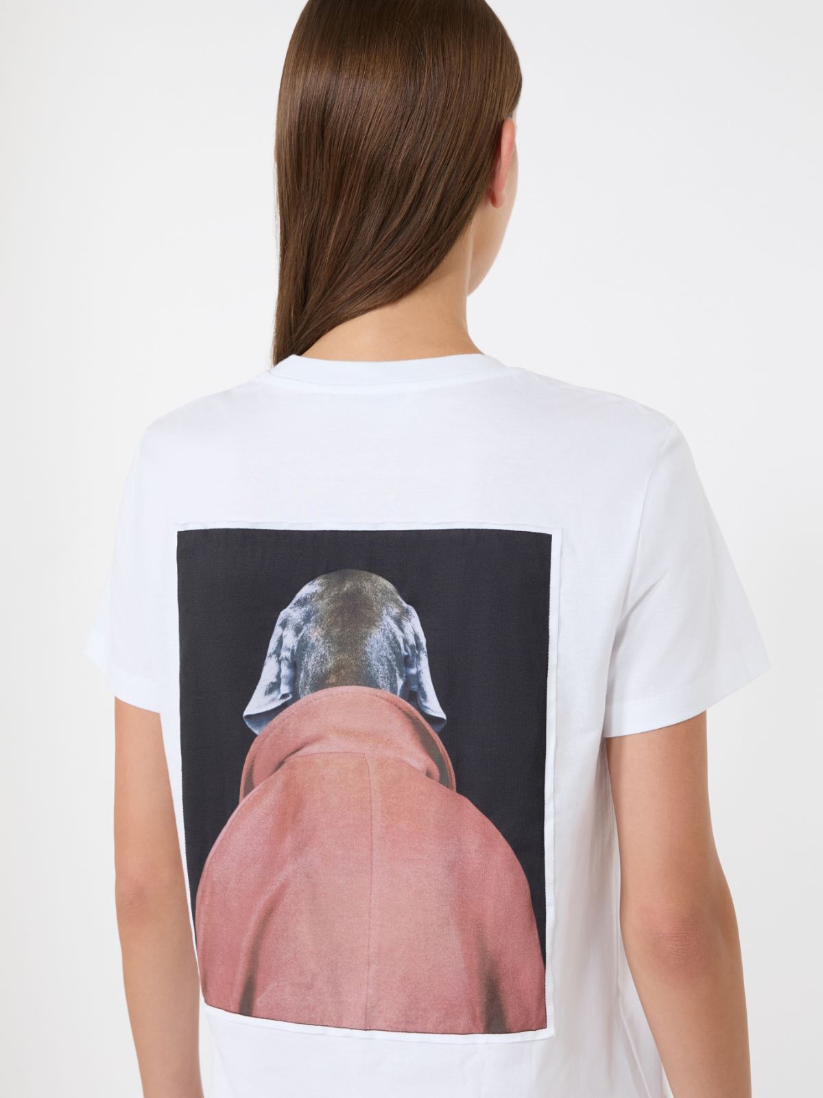 Iconic print-adorned jersey T-shirt - WHITE - Max Mara - 5