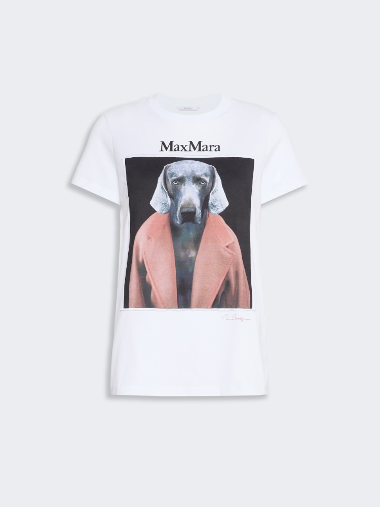 Iconic print-adorned jersey T-shirt - WHITE - Max Mara - 6