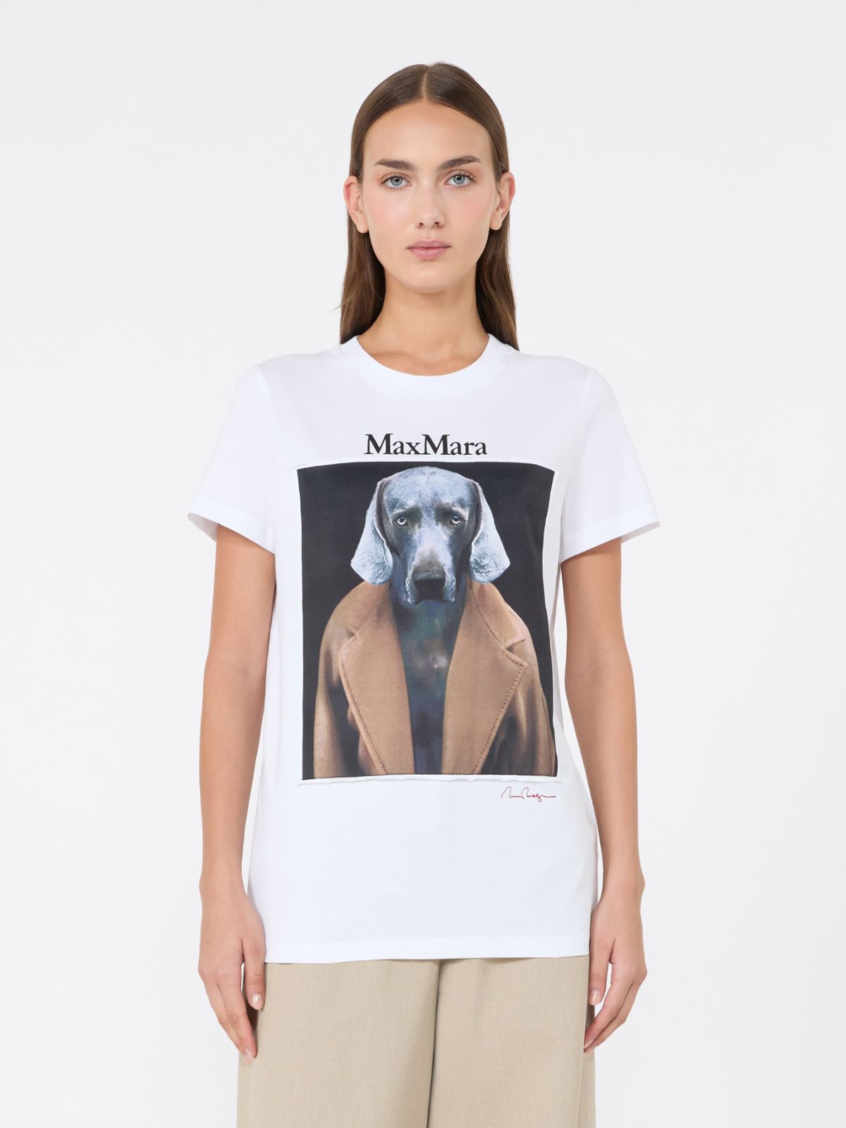 Iconic print-adorned jersey T-shirt - WHITE - Max Mara - 2