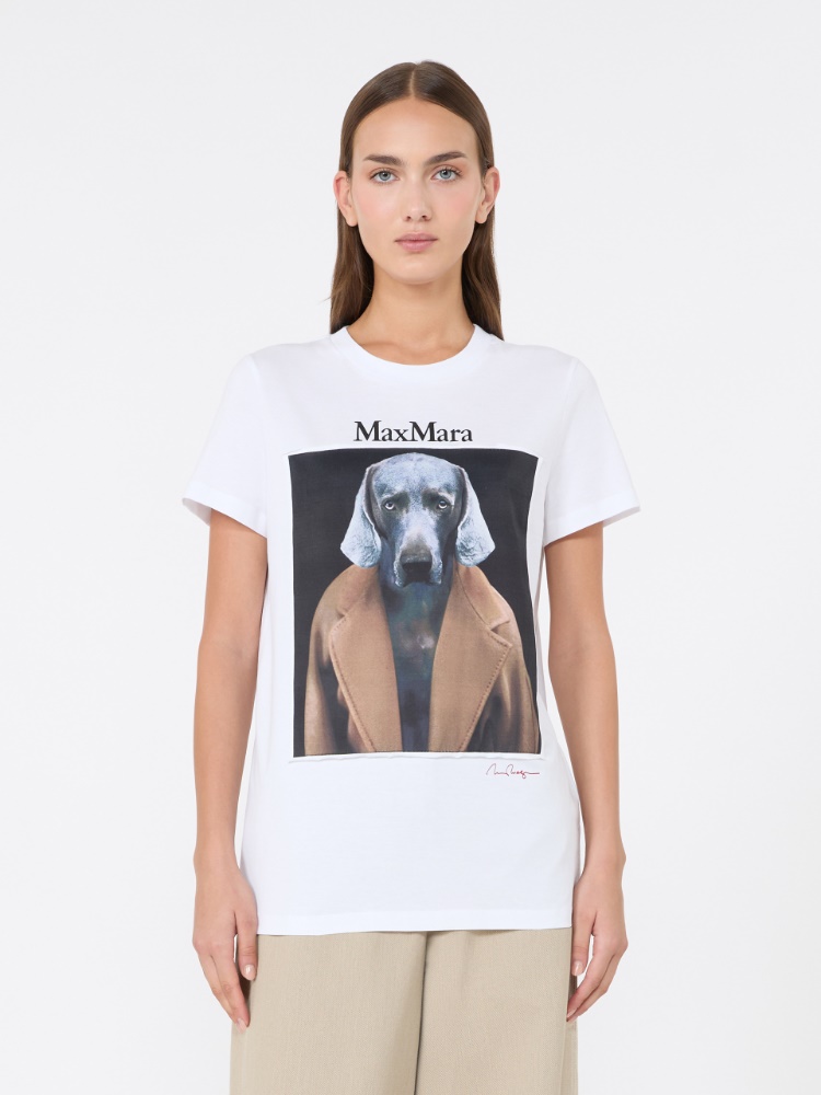 Iconic print-adorned jersey T-shirt - WHITE - Max Mara - 2