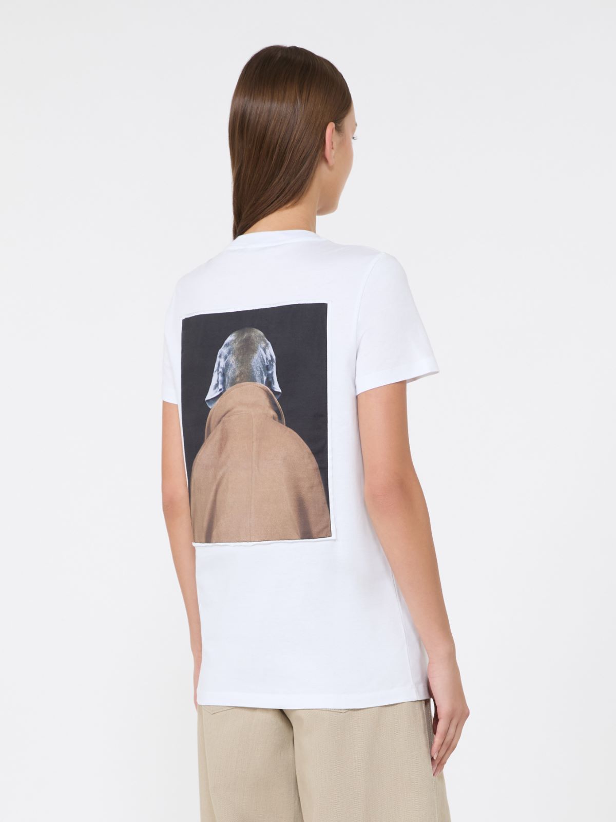 Iconic print-adorned jersey T-shirt - WHITE - Max Mara - 3