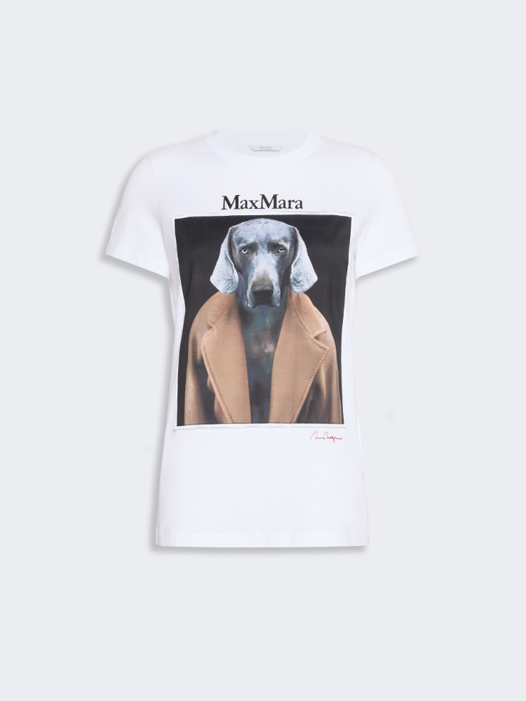 Iconic print-adorned jersey T-shirt - WHITE
