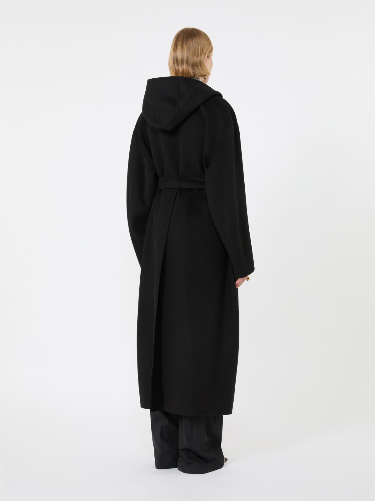 Oversized pure wool coat - BLACK - Max Mara - 3