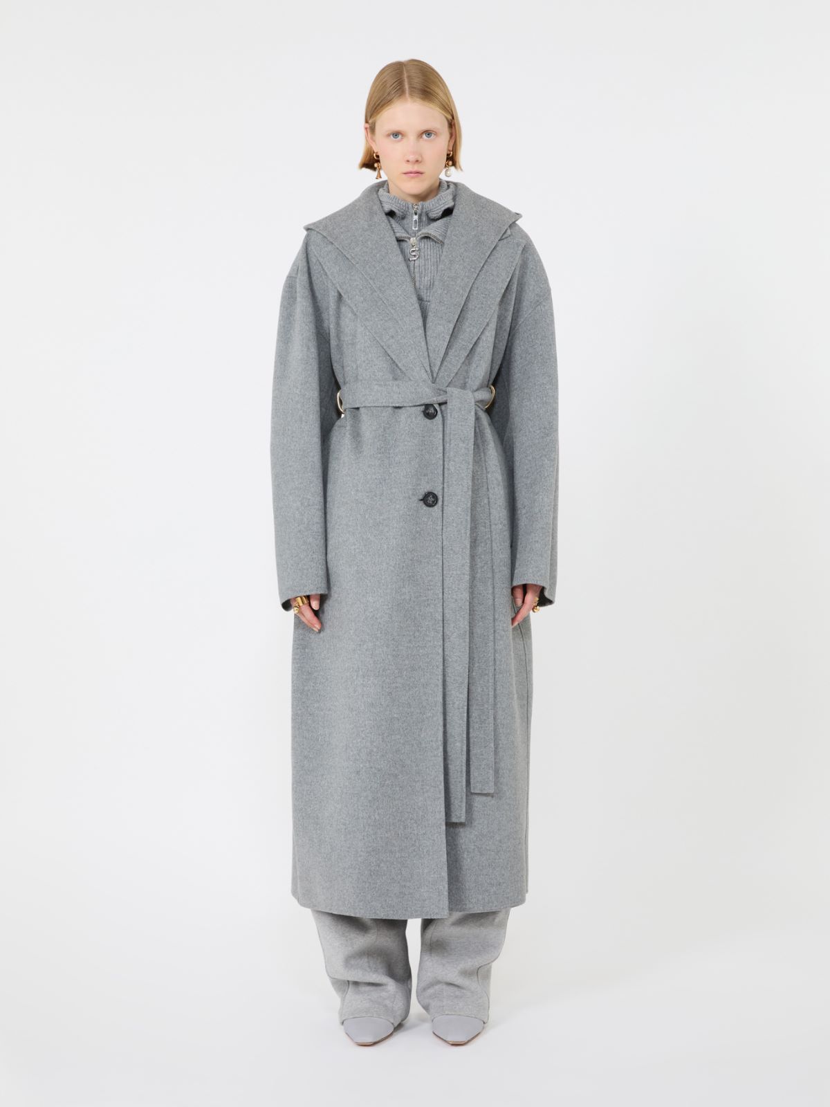 Oversized pure wool coat - MEDIUM GREY - Max Mara - 2