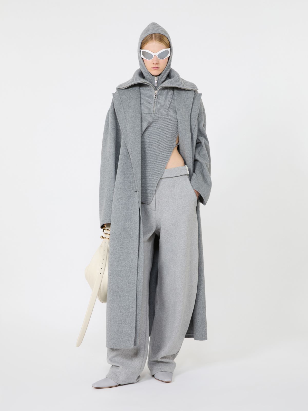Oversized pure wool coat - MEDIUM GREY - Max Mara