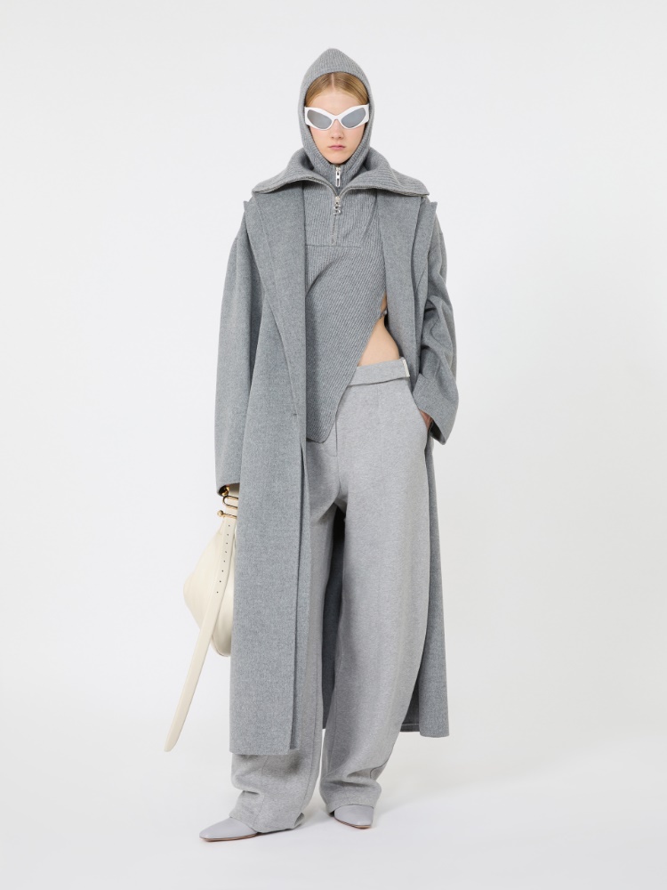 Oversized pure wool coat - MEDIUM GREY - Max Mara
